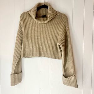 Dynamite Cropped Turtleneck Sweater